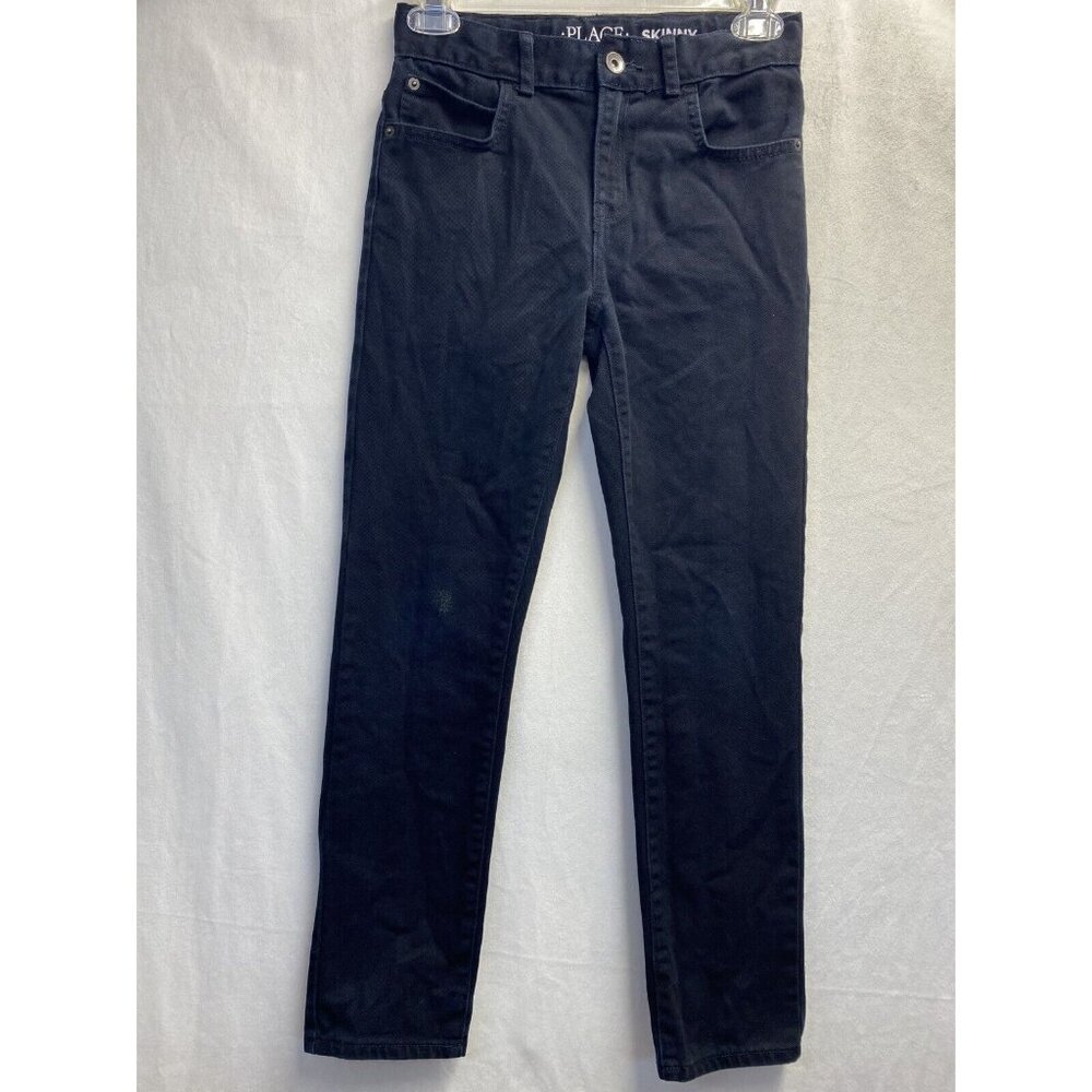 Children’s Place Adjustable Waist Skinny Denim Jeans Boys Size 10 Black Used